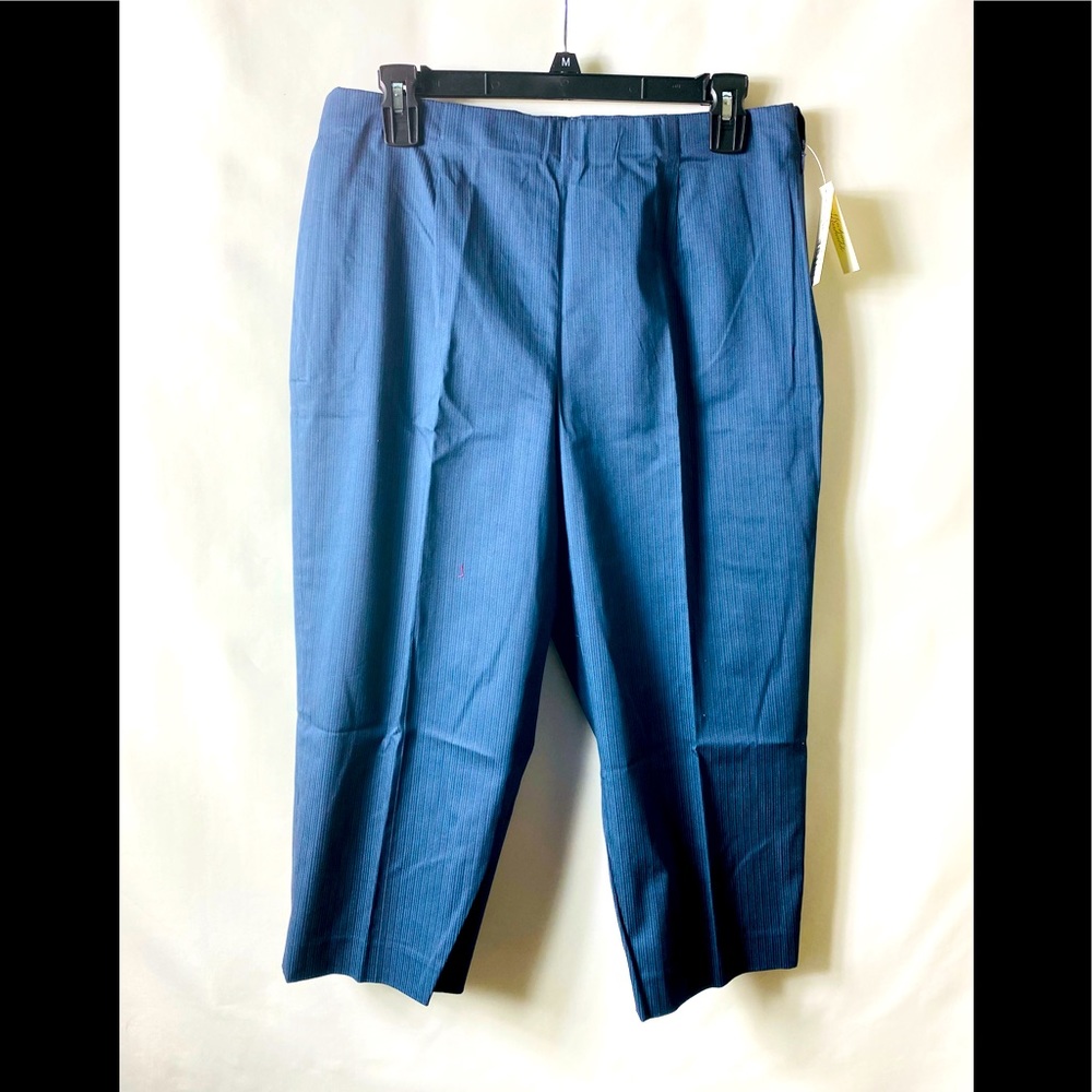 Judith Hart petite Classic Capri size 12P blue Waist 32” Inseam Person￼ 20” NWT